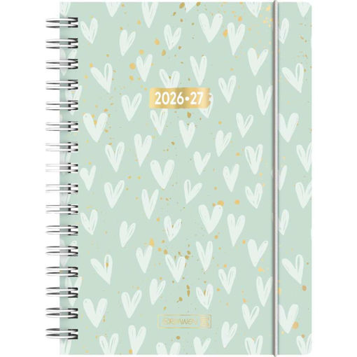 Picture of BRUNNEN A5 SCHOLASTIC DIARY 26/27 HEARTS